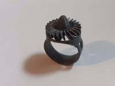 Jet Turbine Ring with movement 3D print model