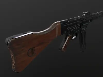 STG44 WW2 German machine gun Low-poly 3D model
