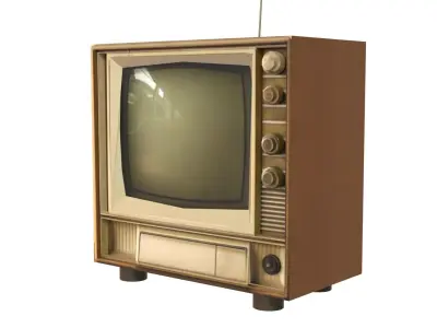 Antique TV Old Television Low-poly 3D model
