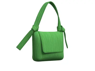 Green Cotton Flap Bag 3D model