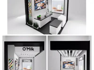 booth design 3D model purchase
