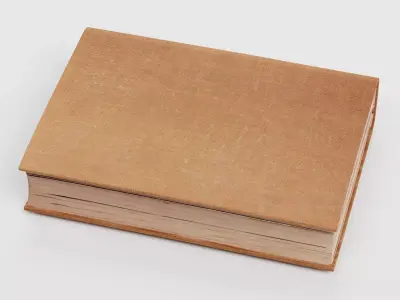 Blank Book V4 - Realistic Closed Publication with Aged Hardcover 3D model