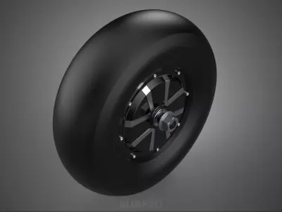 BLDC ELECTRIC HUB MOTOR ENGINE WHEEL RIM DIRECT DRIVE TIRE SLICK 3D model