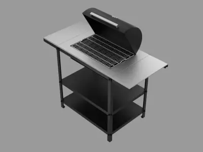 Barbecue Machine Low-poly 3D model