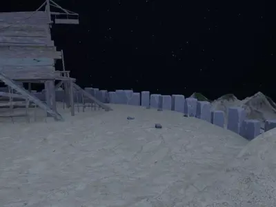 Desolate Island Settlement 3D model