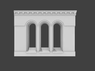 tower three arches 3D model