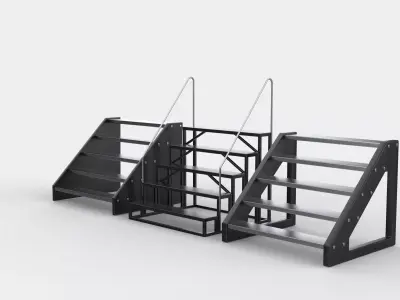 Treppe Freistehend 3D model