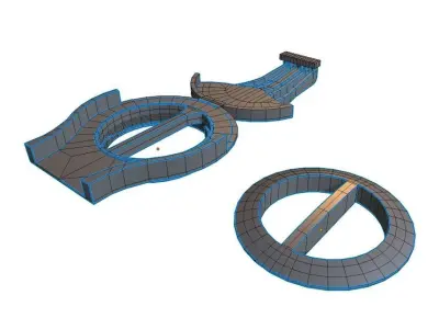 Valve for Masks with filters Low-poly 3D model