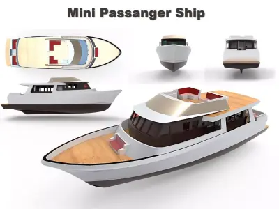 Mini passanger Ship B 3D model