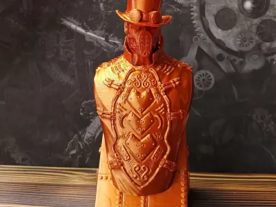 Steampunk Bust 3D print model