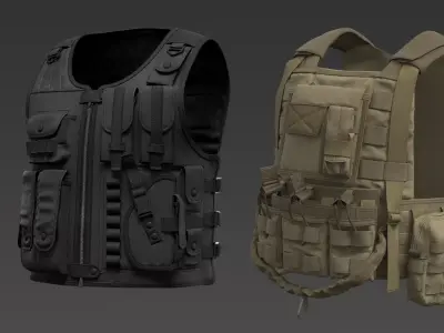 Military Vest Set 3D model