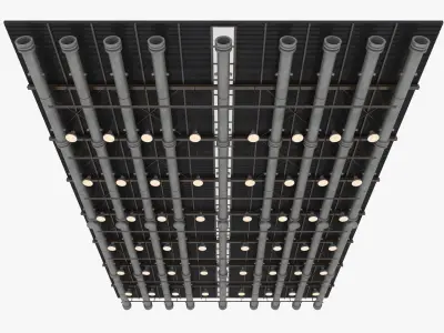 Ceiling Ventilation Pipes 5 3D model