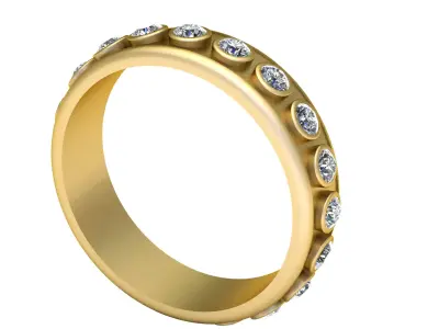 18K Gold Pear   Cut Diamond 3D print model