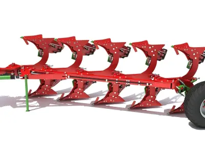 Semi Mounted Plough 3D model