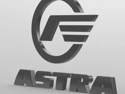 astra logo 3D model