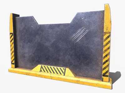 Guardrail Low-poly 3D model