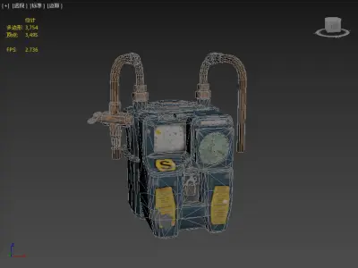Next generation gas meters Low-poly 3D model
