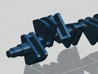Crank shaft Free 3D model by richardpasala