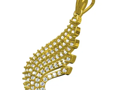 Antique Gorgeous Diamond Pendant 3D print model