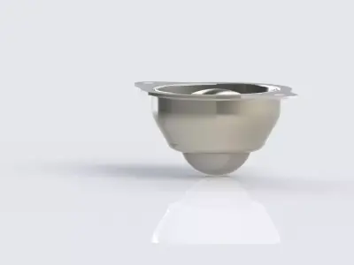 rueda loca metalica grande  Free 3D model