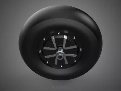 BLDC ELECTRIC HUB MOTOR ENGINE WHEEL RIM DIRECT DRIVE TIRE SLICK 3D model
