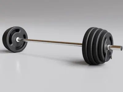 Gym Barbell 001 3D model