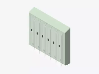 Locker Multi - Plastic - Locka - Classic Extra Low-poly 3D model