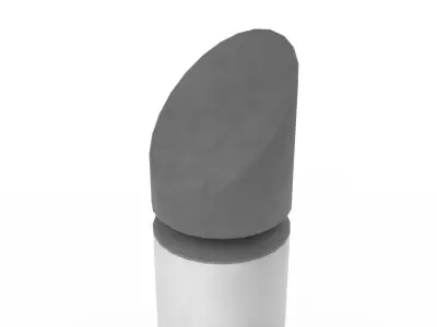 Stainless Steel Bollard with Sloped Top 3D model