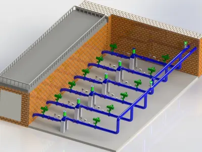 Pneumatic system  3D model