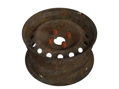 Steel Rim customizable 3D model