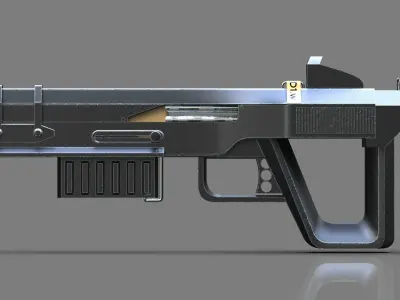 MSI-t4 gun Low-poly 3D model