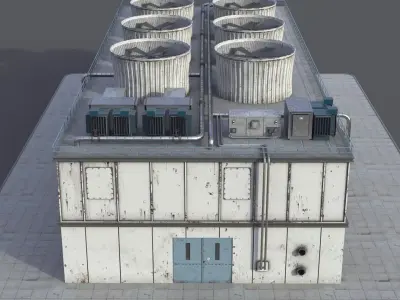 Cooling Tower PBR 3D model