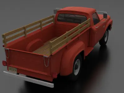 F-Series F-350 Flareside Pickup 1966 Low-poly 3D model