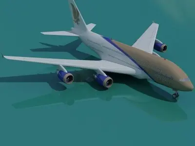 Gluf Air Airbus A380 3D model