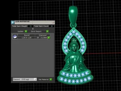 PENDANTS BUDDHA 3D print model