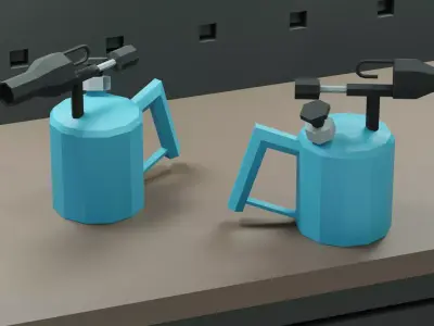 Collection of 15 low-poly Construction Tools Low-poly 3D model