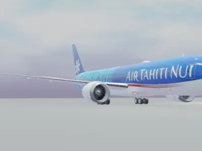 Air Tahiti Nui Boeing 787-9 dreamliner  Low-poly 3D model