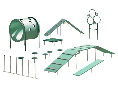 Dog training area 3D model