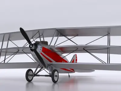 classic  aroplane aircraft Low-poly 3D model
