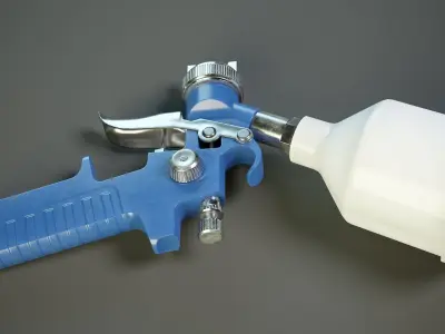 Paint Spray Gun PBR Low-poly 3D model