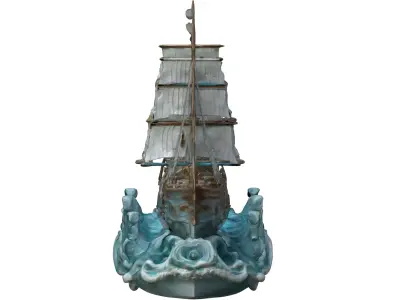 Fantasy Sailing ship 3D model