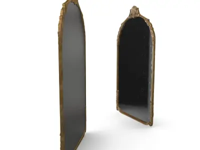 Antique Frame Mirror Low-poly 3D model