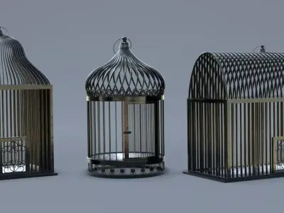 Bird cage Collection 3D model purchase