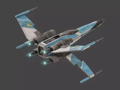 T-85 X-wing Starfighter - Star Wars Low-poly 3D model