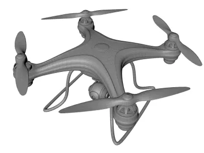 Drone 3d model with propellers 3D model