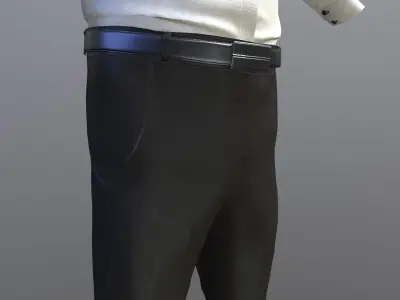 Game ready shirt and pants Low-poly 3D model