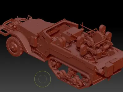 Multiple Gun Motor Carriage M16 3D model