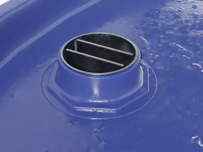 Steel Barrel - Blue - Clean 3D model