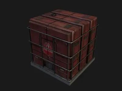 Industrial Boxes Free low-poly 3D model