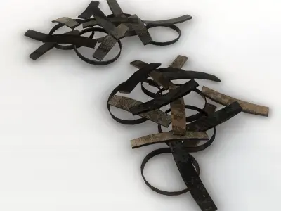 Broken Barrel Free low-poly 3D model